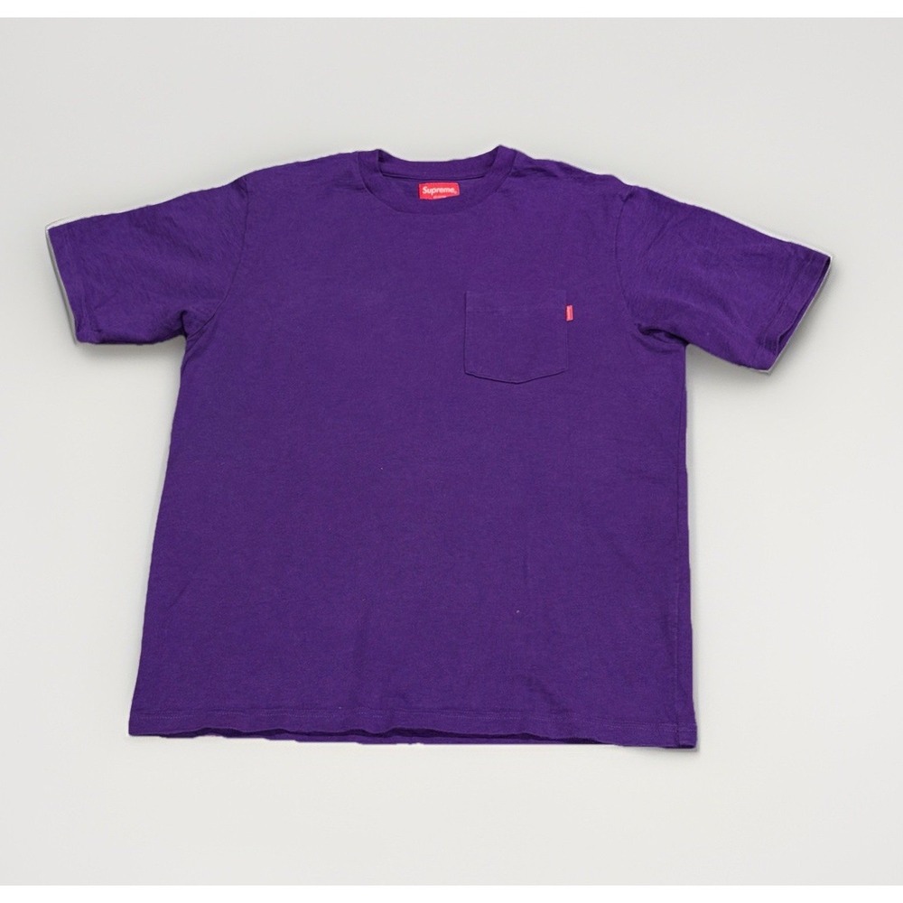2 Supreme Small Box Logo Tee Shirts Teal Blue & Royal‎ Purple Men's Size M - Picture 8 of 14